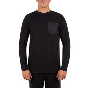 Hurley Felton Mens Black Long Sleeve Thermal Tee Medium, XL, or XXL T-Shirt NEW
